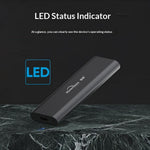 BLUEENDLESS D2802N M.2 NVMe SSD-kabinet JMS583-controller 10 Gbps USB 3.1 Gen2 Type-C ekstern harddiskboks