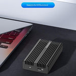 BLUEENDLESS DM280U4F USB4 Hard Drive Enclosure 40Gbps M.2 NVMe SSD External Case with Aluminum Fin Heat Sink