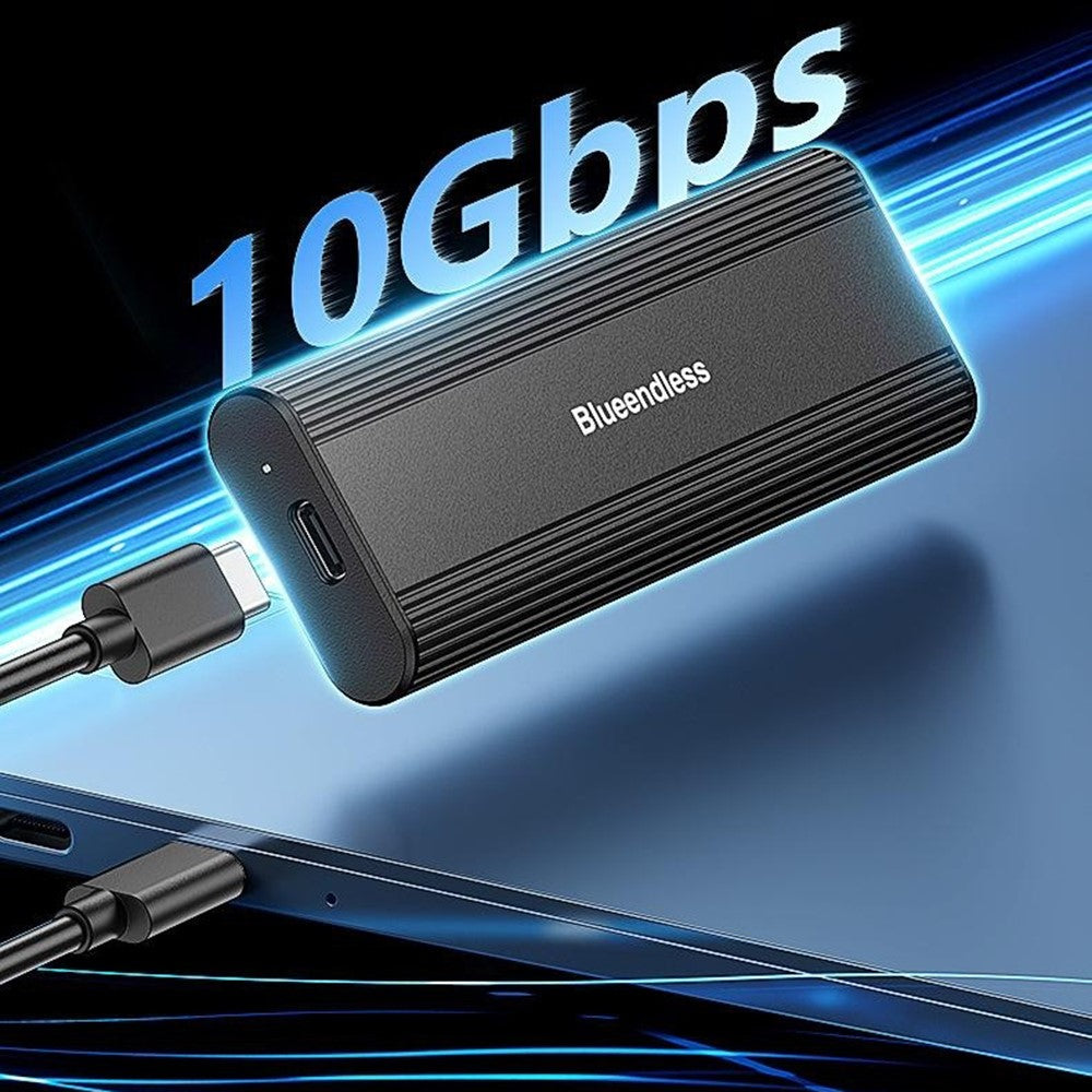 BLUEENDLESS DM2821SN M.2 SSD Enclosure Dual Protocol NVMe SATA USB 3.2 Gen2 10Gbps Passive Cooling External Hard Drive Case