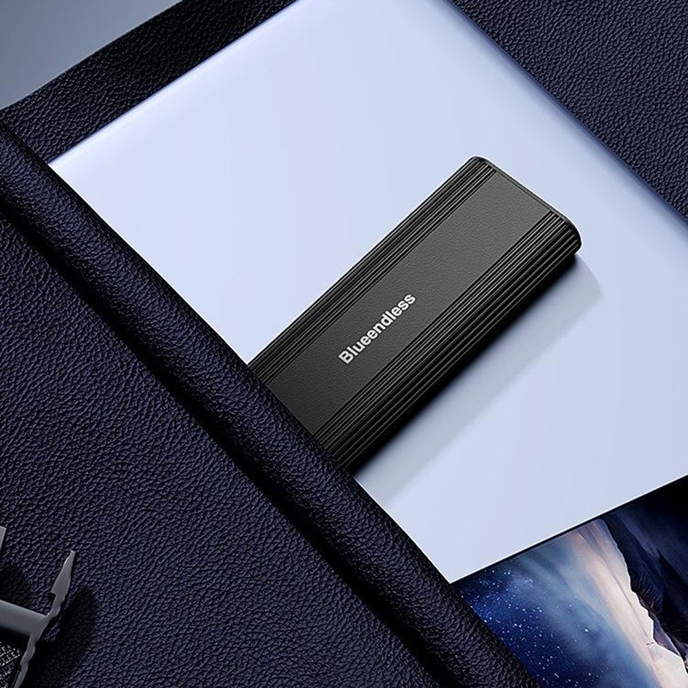 BLUEENDLESS DM2821SN M.2 SSD Enclosure Dual Protocol NVMe SATA USB 3.2 Gen2 10Gbps Passive Cooling External Hard Drive Case