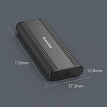 BLUEENDLESS DM2821SN M.2 SSD Enclosure Dual Protocol NVMe SATA USB 3.2 Gen2 10Gbps Passive Cooling External Hard Drive Case