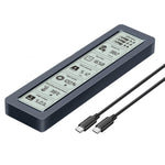 SHUOLE SL-TP26-P M.2 NVMe SSD Enclosure Smart LCD Display 10Gbps USB-C Aluminum Alloy Hard Drive Case