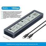 SHUOLE SL-TP26-P M.2 NVMe SSD Enclosure Smart LCD Display 10Gbps USB-C Aluminum Alloy Hard Drive Case