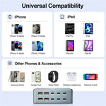 390W GaN Charger Type-C + USB-A 10 Ports Desktop Charging Station for Phone Tablet Laptop
