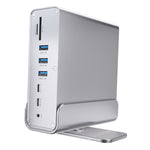 15 in 1 Type-C Docking Station MST Multi-Port Hub Adapter with Stand Dual HD DP USB 3.2 Gigabit Ethernet
