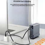 15 in 1 Type-C Docking Station MST Multi-Port Hub Adapter with Stand Dual HD DP USB 3.2 Gigabit Ethernet
