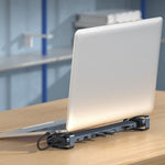 TC212 10 in 1 USB-C HD Docking Station Vertical Hub USB3.0 RJ45 Charging USB Type-C Hub for MacBook Laptop- Grey