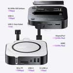 LEMORELE TC800 9-i-1 USB-C-hubb för Mac Mini M4/M4 Pro USB TF SD-kort 10 Gbps M.2 NVMe SSD-kortplats Dubbel 4K 60Hz expansionsdocka
