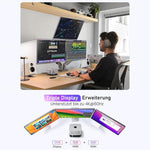 LEMORELE TC800 9-i-1 USB-C-hubb för Mac Mini M4/M4 Pro USB TF SD-kort 10 Gbps M.2 NVMe SSD-kortplats Dubbel 4K 60Hz expansionsdocka