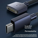 D039 2m USB-C to Compatible with MagSafe 3 Nylon Braided 140W PD Fast Charging Cable for MacBook Pro 16 Inch