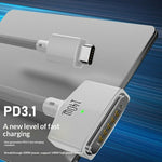 D039 2m USB-C to Compatible with MagSafe 3 Nylon Braided 140W PD Fast Charging Cable for MacBook Pro 16 Inch