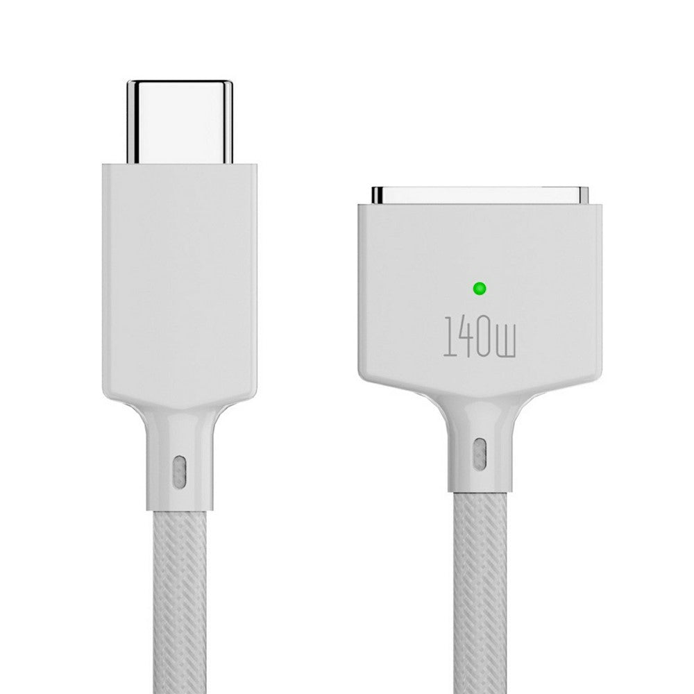 D039 2m USB-C to Compatible with MagSafe 3 Nylon Braided 140W PD Fast Charging Cable for MacBook Pro 16 Inch
