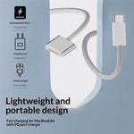 D038 2m USB-C till kompatibel med MagSafe 3 laddningskabel 140W PD snabbladdningskabel för MacBook Pro 14/16 tum/Air M2/M3