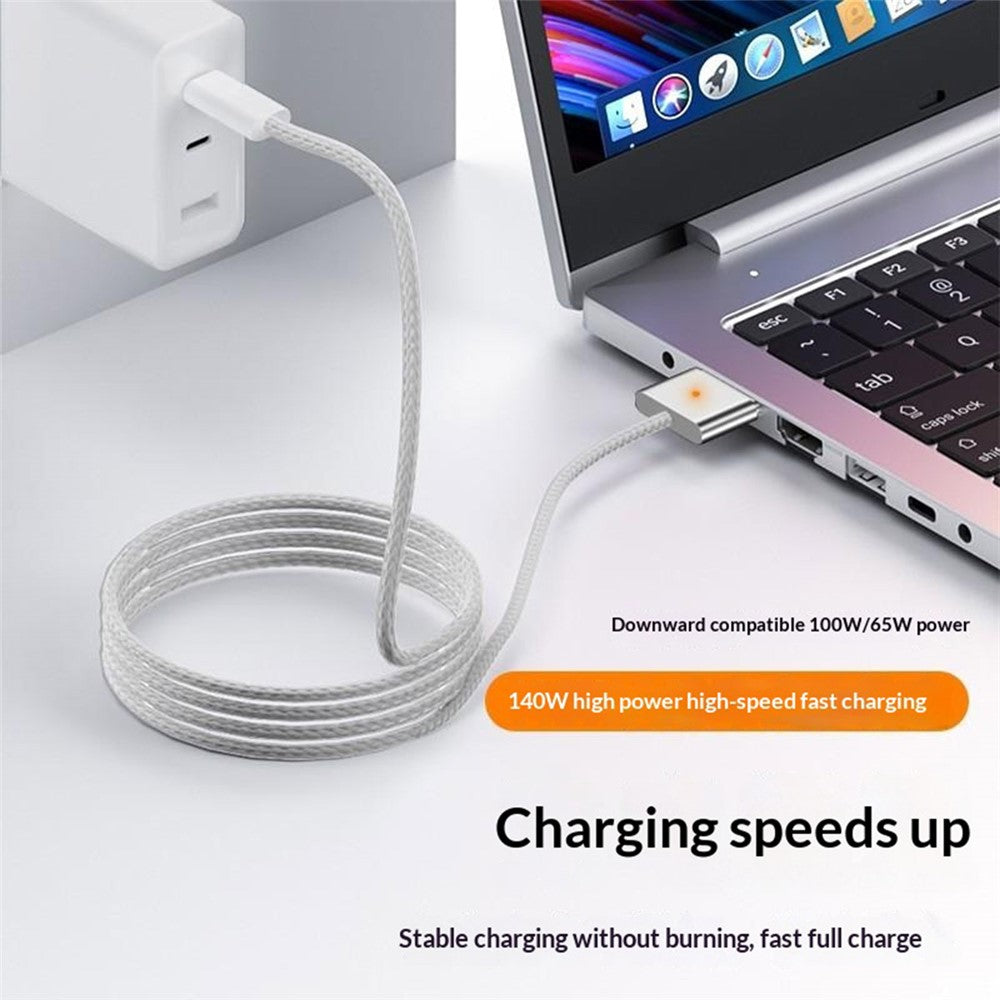 D038 2m USB-C till kompatibel med MagSafe 3 laddningskabel 140W PD snabbladdningskabel för MacBook Pro 14/16 tum/Air M2/M3