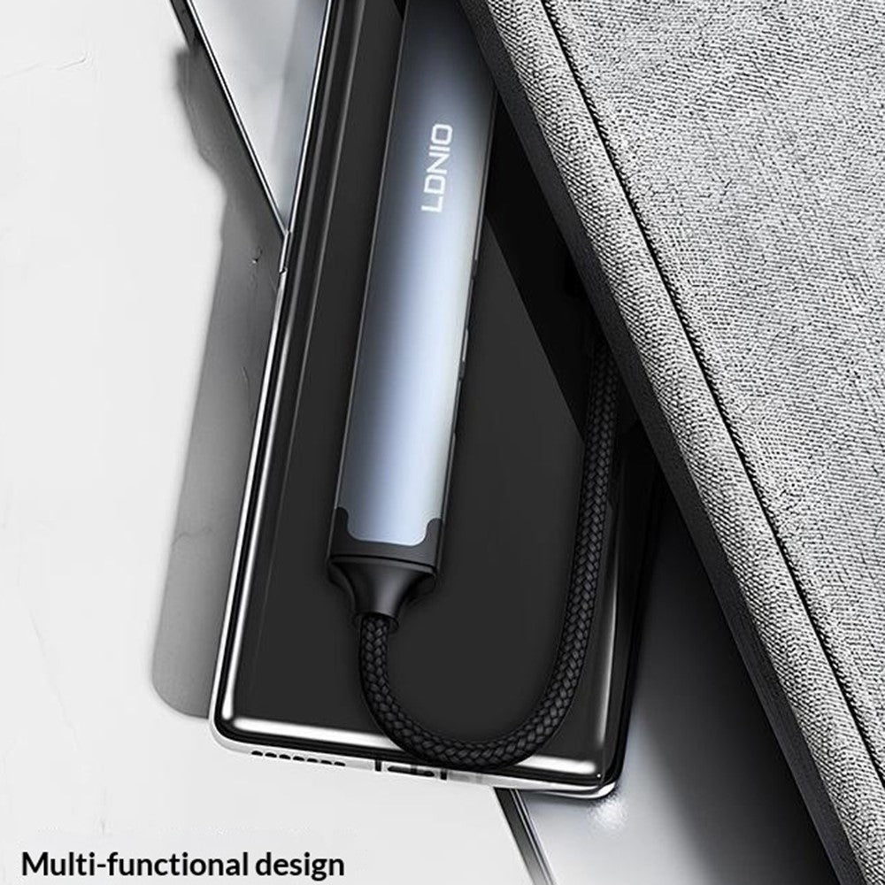 LDNIO DS-104U 4-in-1 USB-A Hub Multifunctional 480Mbps 3xUSB2.0 + 3.5mm Audio Adapter for Laptop Desktop