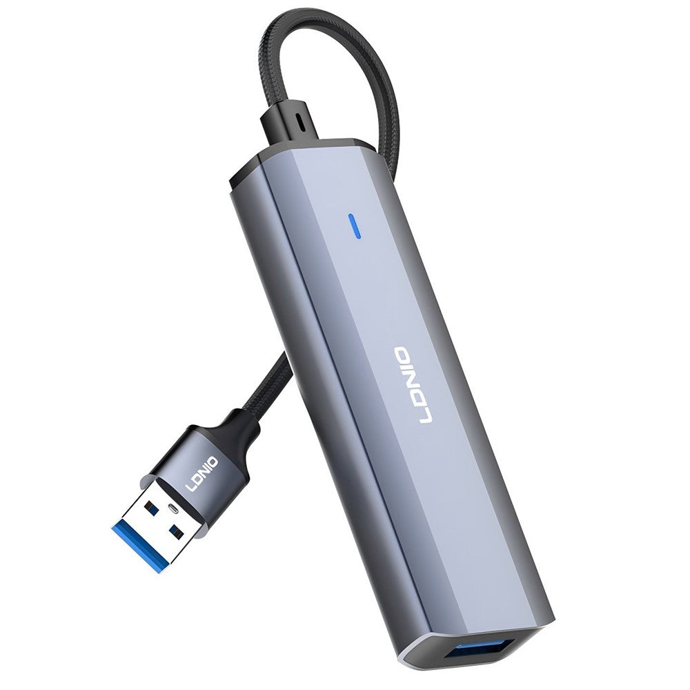 LDNIO DS-114U USB-A to 4xUSB3.0 Hub Adapter 5Gbps High Speed Aluminum Alloy Docking Station for Laptop PC