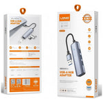 LDNIO DS-114U USB-A to 4xUSB3.0 Hub Adapter 5Gbps High Speed Aluminum Alloy Docking Station for Laptop PC