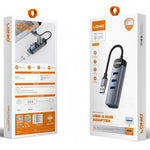LDNIO DS-134U USB-A to 4-Port USB 3.0 Hub with 10cm Cable 5Gbps High Speed Data Transfer Adapter