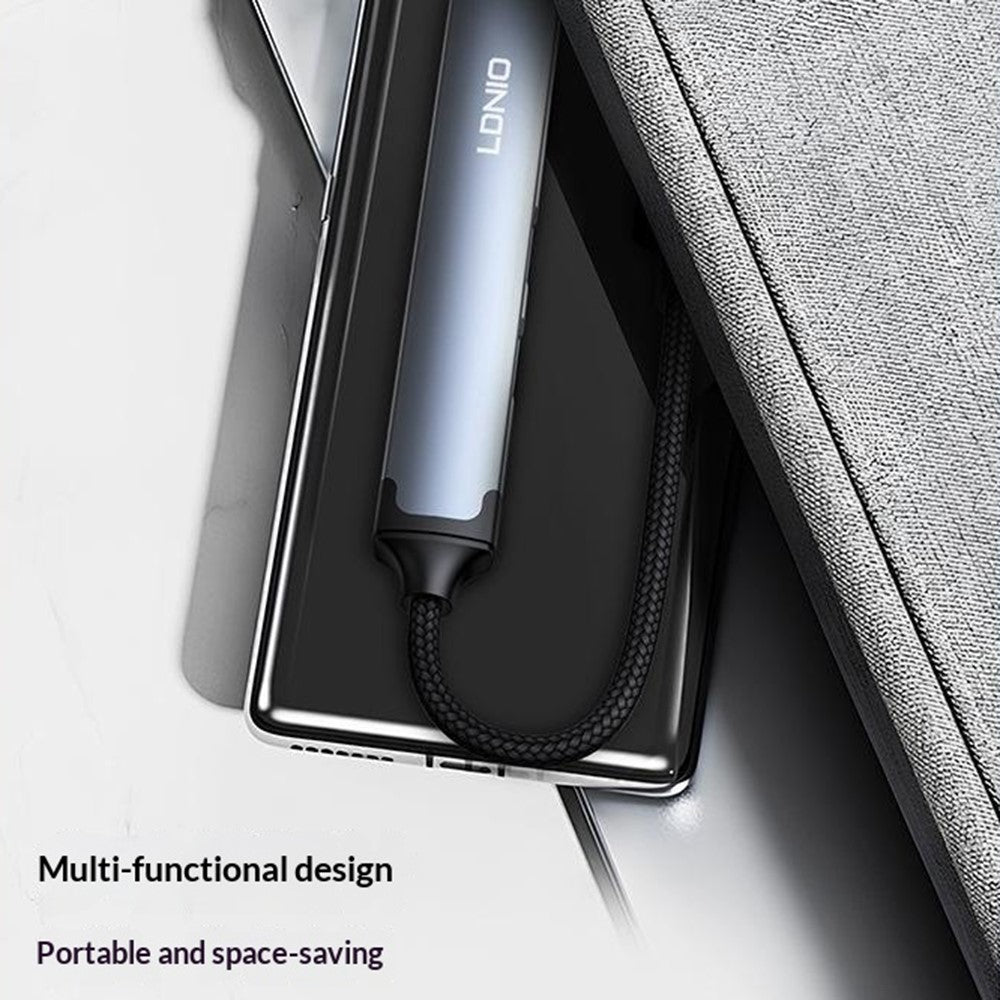 LDNIO DS-144U USB-A til 3-ports USB3.0 RJ45 Gigabit Ethernet Adapter Hub med 1,2 m kabel