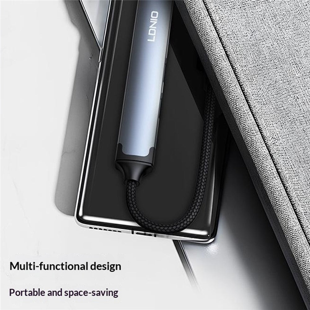 LDNIO DS-144UC USB-C + USB-A til 3-ports USB3.0 Splitter Hub RJ45 Gigabit Ethernet Adapter