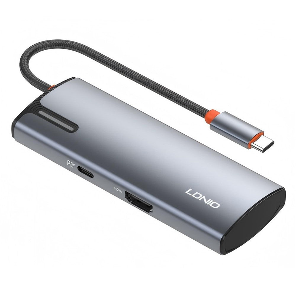 LDNIO DS-15H 5 in 1 Type-C Hub PD 100W Fast Charging 4K HD 3x USB 3.0 Docking Station