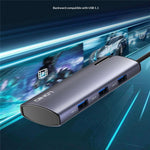 LDNIO DS-15H 5 in 1 Type-C Hub PD 100W Fast Charging 4K HD 3x USB 3.0 Docking Station