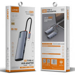 LDNIO DS-15U 5-i-1 Type-C Hub i aluminiumlegering PD 100W Hurtigopladning 4x USB 3.0 Splitteradapter