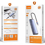 LDNIO DS-18H 8-in-1 USB-C Hub PD 100W Fast Charging 4K / 30Hz HD Gigabit Ethernet Adapter SD / TF Card Reader