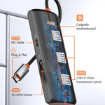 LDNIO DS-25H Type-C Hub 5-in-1 HD 4K 30Hz PD 100W Fast Charging 3 USB3.0 Splitter Adapter