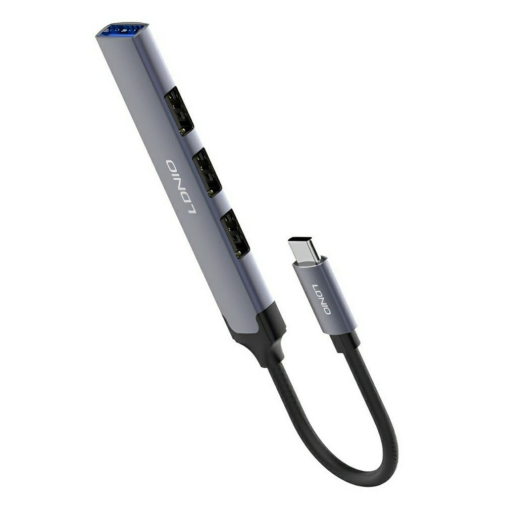 LDNIO DS-34U 4 in 1 USB-C Hub Type-C to USB 3.0 + 3 USB 2.0 Adapter for Laptop Desktop