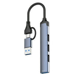 LDNIO DS-64U 4 in 1 USB Hub Type-C / USB-A to USB 3.0+ 3 USB 2.0 Output Adapter for Laptop Desktop