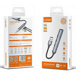 LDNIO DS-74U 4 in 1 Hub USB-A to USB 3.0 5Gbps + 3 Type-C 2.0 Adapter for Laptop PC