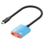 D0249 Type-C Hub 2 in 1 Converter 100W PD Fast Charging 8K@60Hz HD Display for AR Glasses Gaming Console