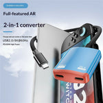D0249 Type-C Hub 2 in 1 Converter 100W PD Fast Charging 8K@60Hz HD Display for AR Glasses Gaming Console