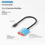 D0249 Type-C Hub 2 in 1 Converter 100W PD Fast Charging 8K@60Hz HD Display for AR Glasses Gaming Console