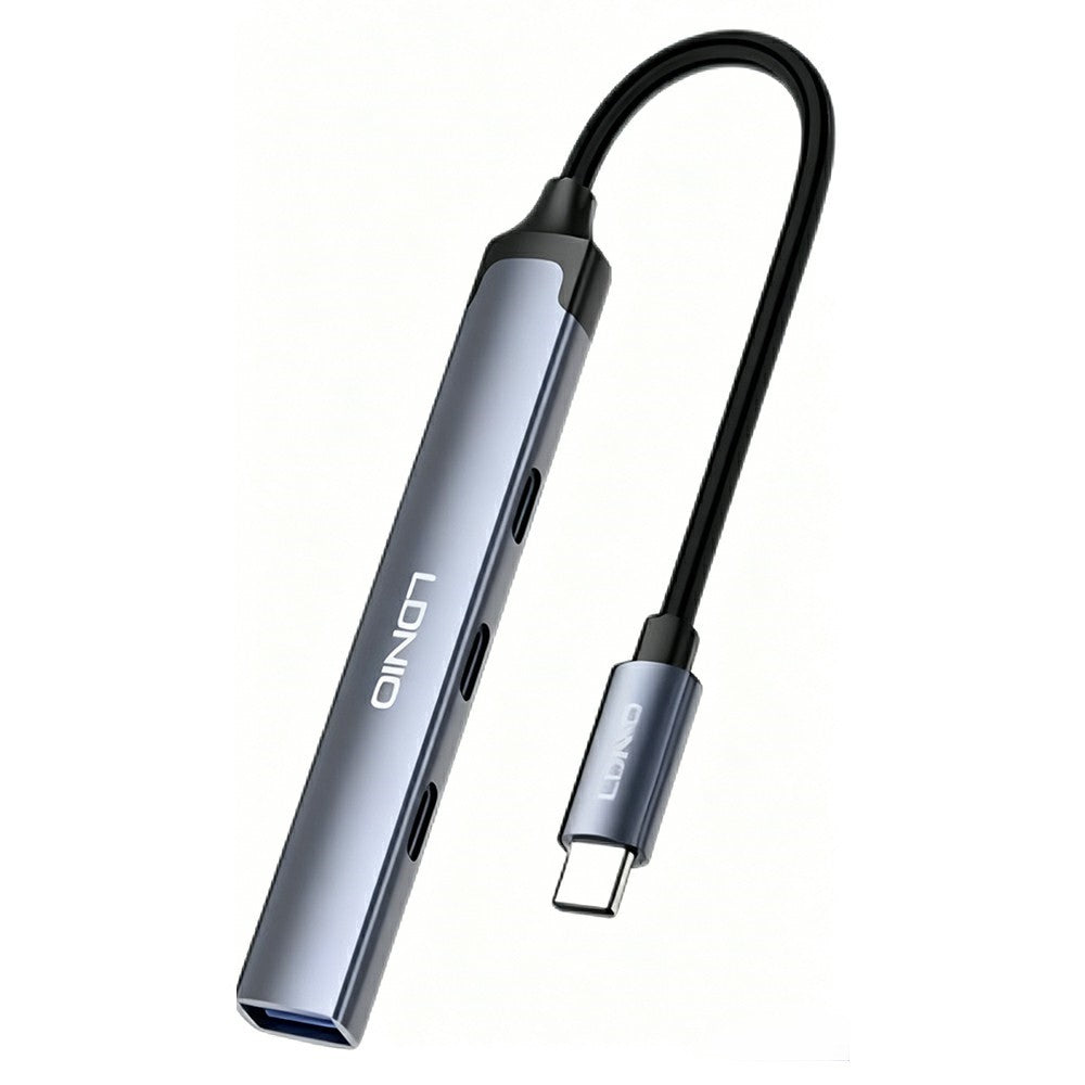LDNIO DS-74C 4 in 1 USB-C Hub USB 3.0 + 3x Type-C 2.0 Adapter for Laptop Tablet Phone