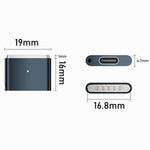 AP3-100T USB-C hona till kompatibel med MagSafe 3 hane magnetisk adapter 100W PD snabbladdningsomvandlare för MacBook Pro/Air