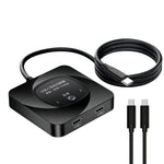 C-HD019 USB-C Switch 2-in-1 Out Bidirectional Converter 8K 60Hz 10Gbps Data Transfer 100W PD Charging