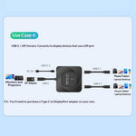 C-HD019 USB-C Switch 2-in-1 Out Bidirectional Converter 8K 60Hz 10Gbps Data Transfer 100W PD Charging