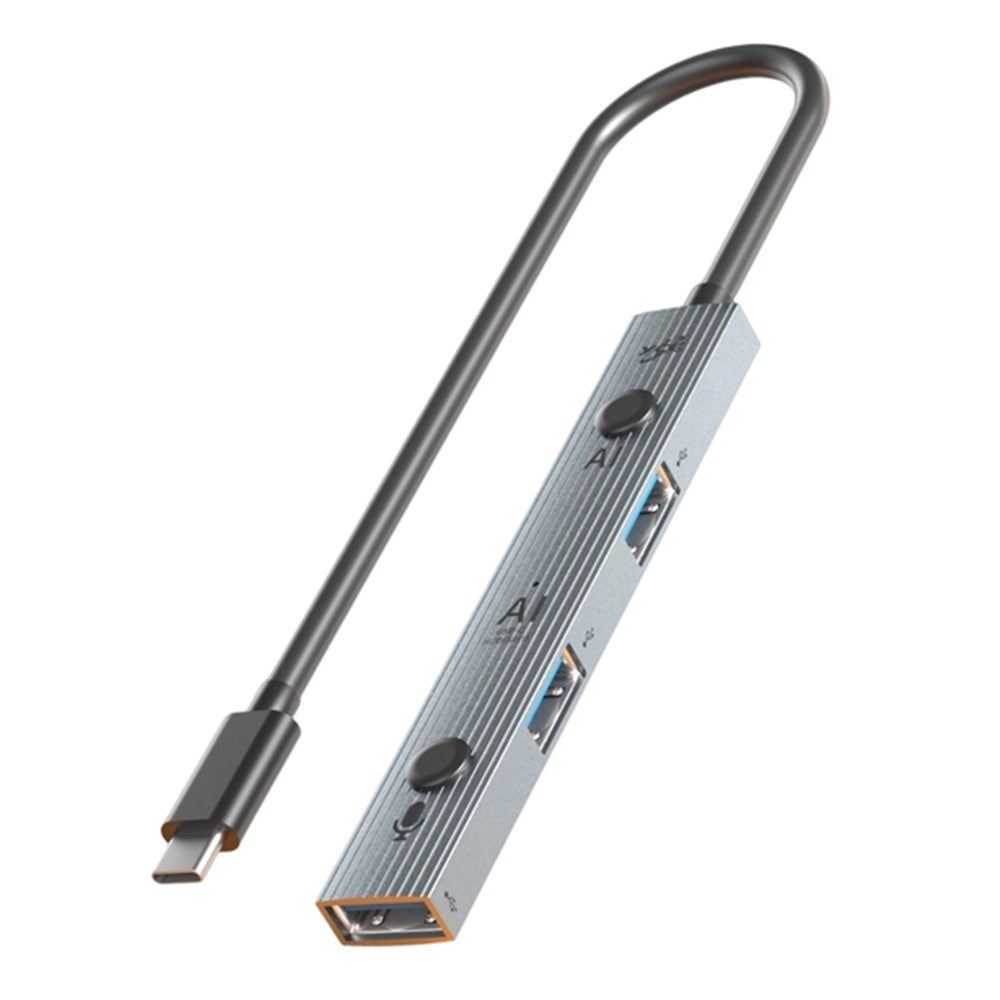 YCE V323 5-in-1 AI Voice Hub Type-C to 3 USB 2.0 Translator 146 Languages Real-time Translation