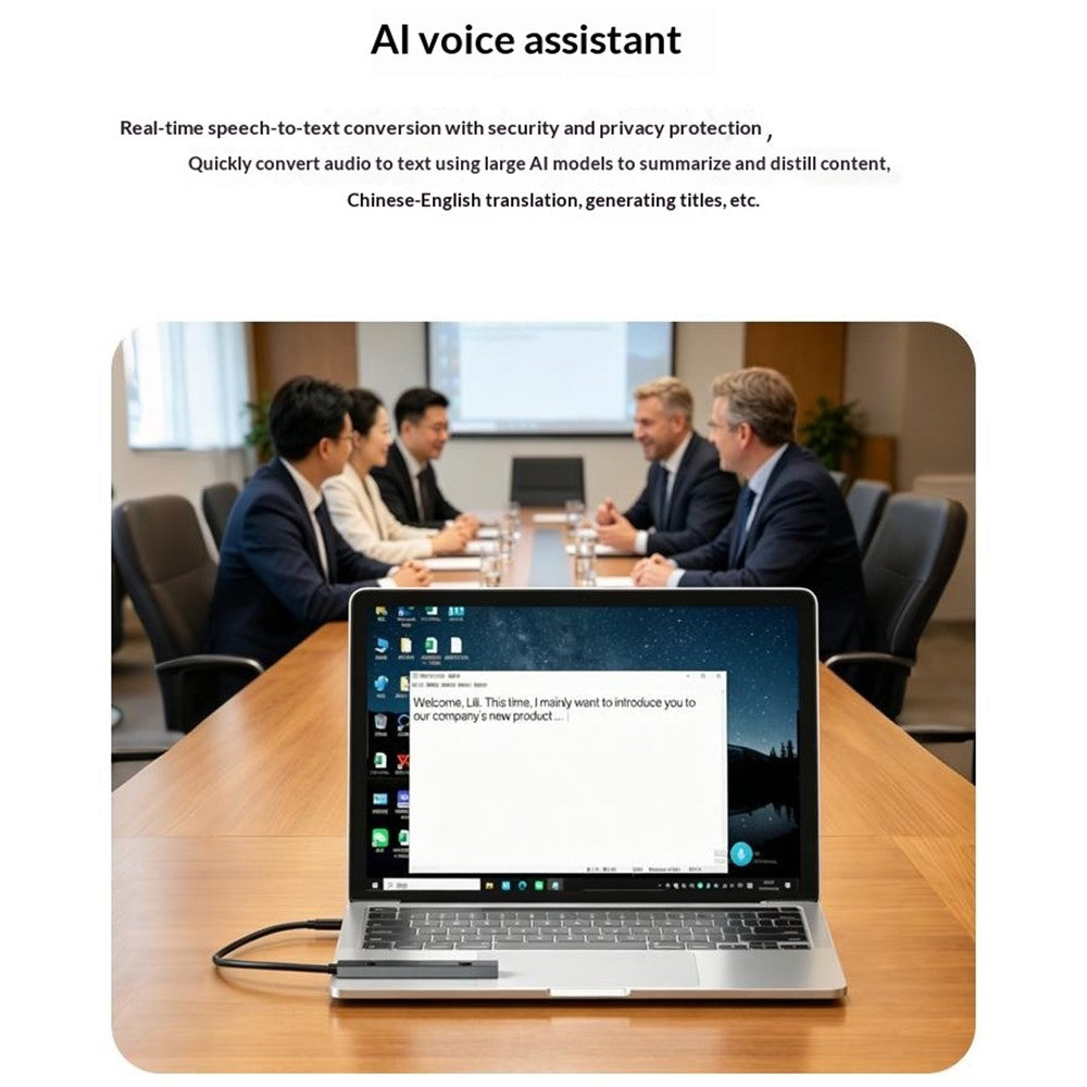 YCE V323 5-in-1 AI Voice Hub Type-C to 3 USB 2.0 Translator 146 Languages Real-time Translation