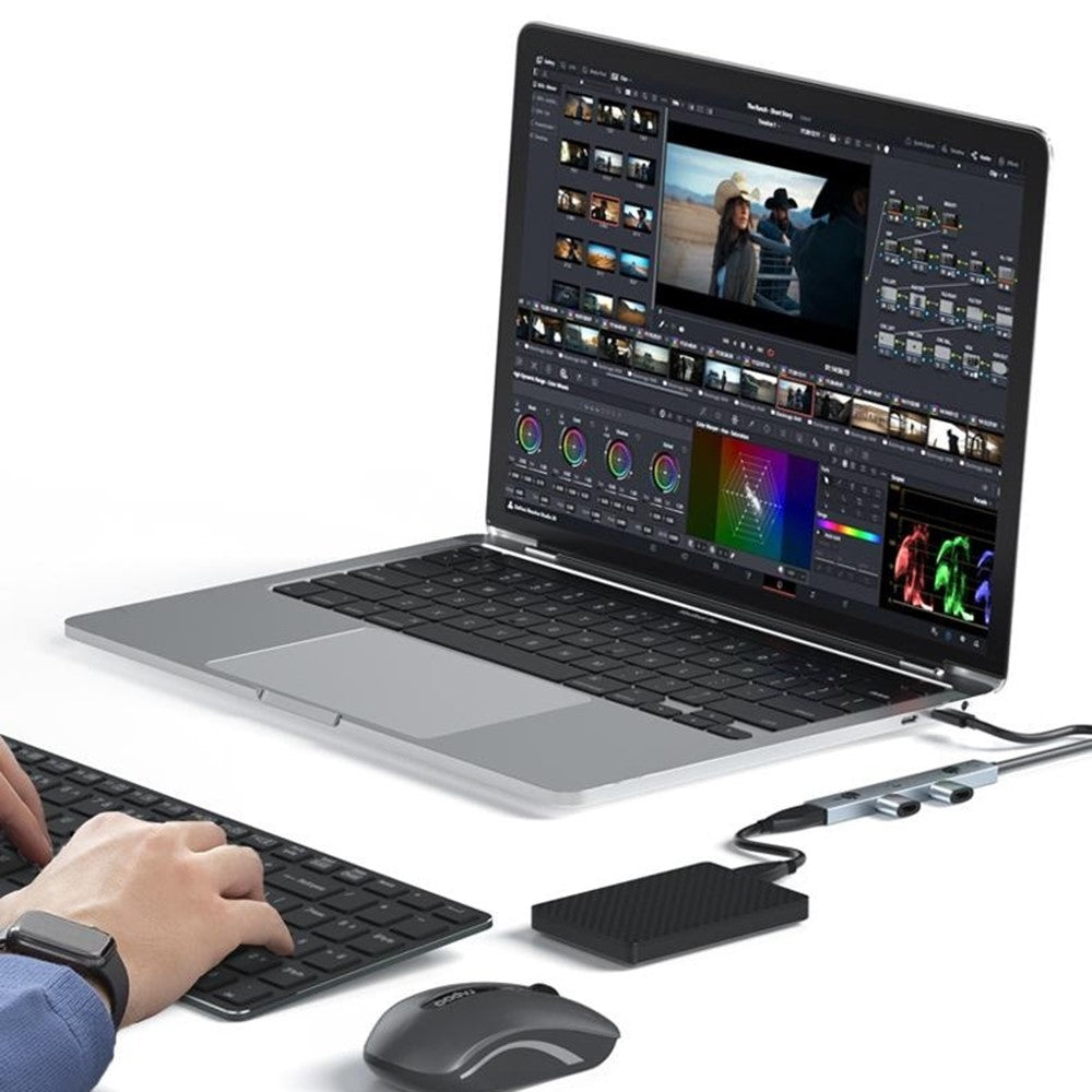 YCE V323 5-in-1 AI Voice Hub Type-C to 3 USB 2.0 Translator 146 Languages Real-time Translation