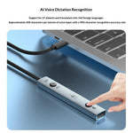 YCE V323 5-in-1 AI Voice Hub Type-C to 3 USB 2.0 Translator 146 Languages Real-time Translation