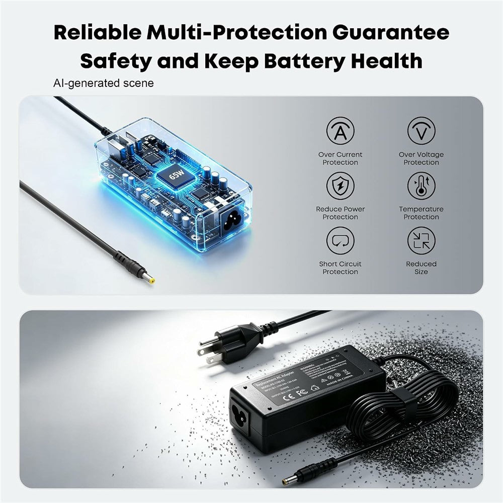 65W 19V 3.42A Bærbar Oplader til Acer Aspire E1 / E15 / V3 / V5 / V7 5.5x1.7mm Strømadapter
