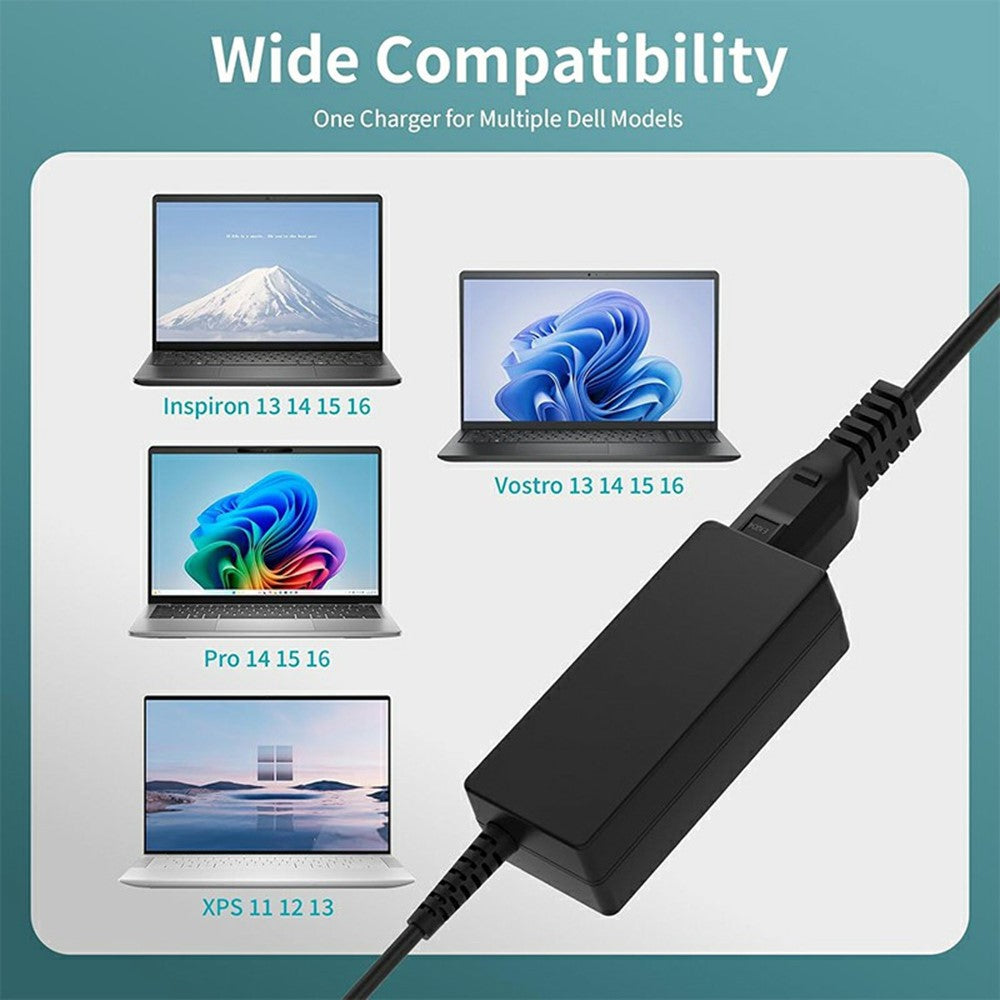 65W Laptop Charger 19.5V 3.34A 4.5x3.0mm Round Tip for Dell Inspiron 11 3147 / Inspiron 15 5555 / 5558