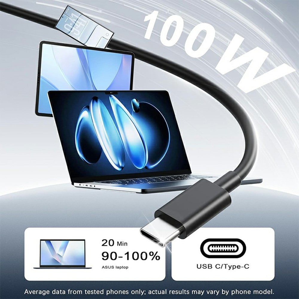 20V / 5A 100W USB-C Laptop Charger Power Adapter for ASUS ROG Flow X13 (2022) / (2023) / Z13 (2022)