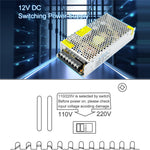 110V / 220V to DC 12V 10A 120W Converter Enclosed Switching Power Supply for CCTV Camera Security System LED Strip