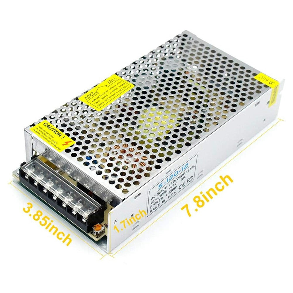 110V / 220V to DC 12V 10A 120W Converter Enclosed Switching Power Supply for CCTV Camera Security System LED Strip