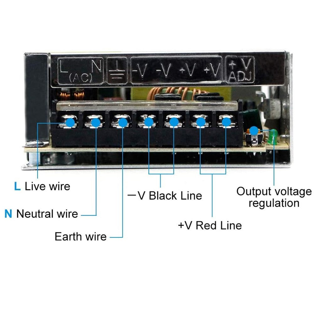 110V / 220V to DC 12V 15A 180W Converter Enclosed Switching Power Supply for CCTV Camera Security System LED Strip