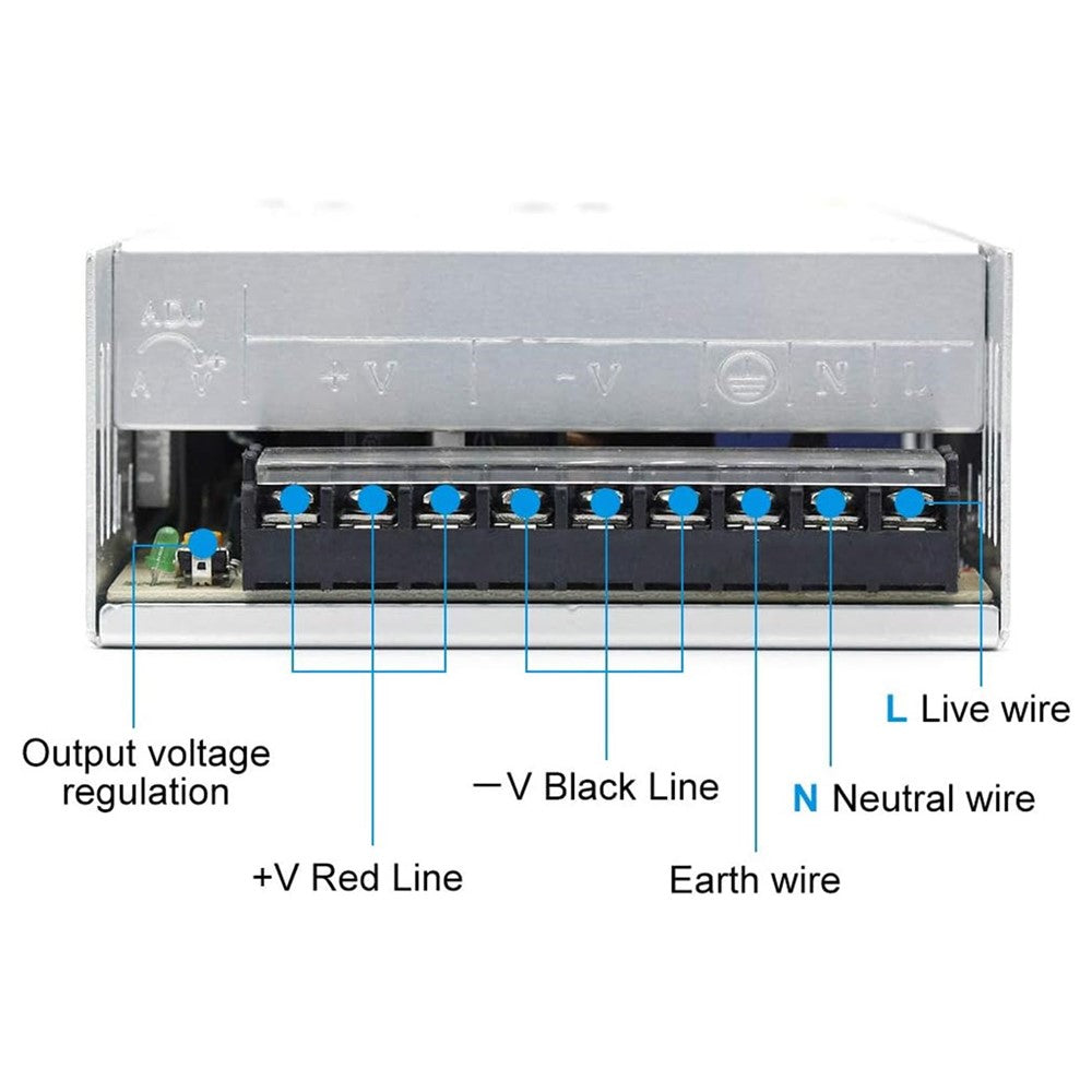 110V / 220V to DC 12V 20A 240W Converter Enclosed Switching Power Supply for CCTV Camera Security System LED Strip